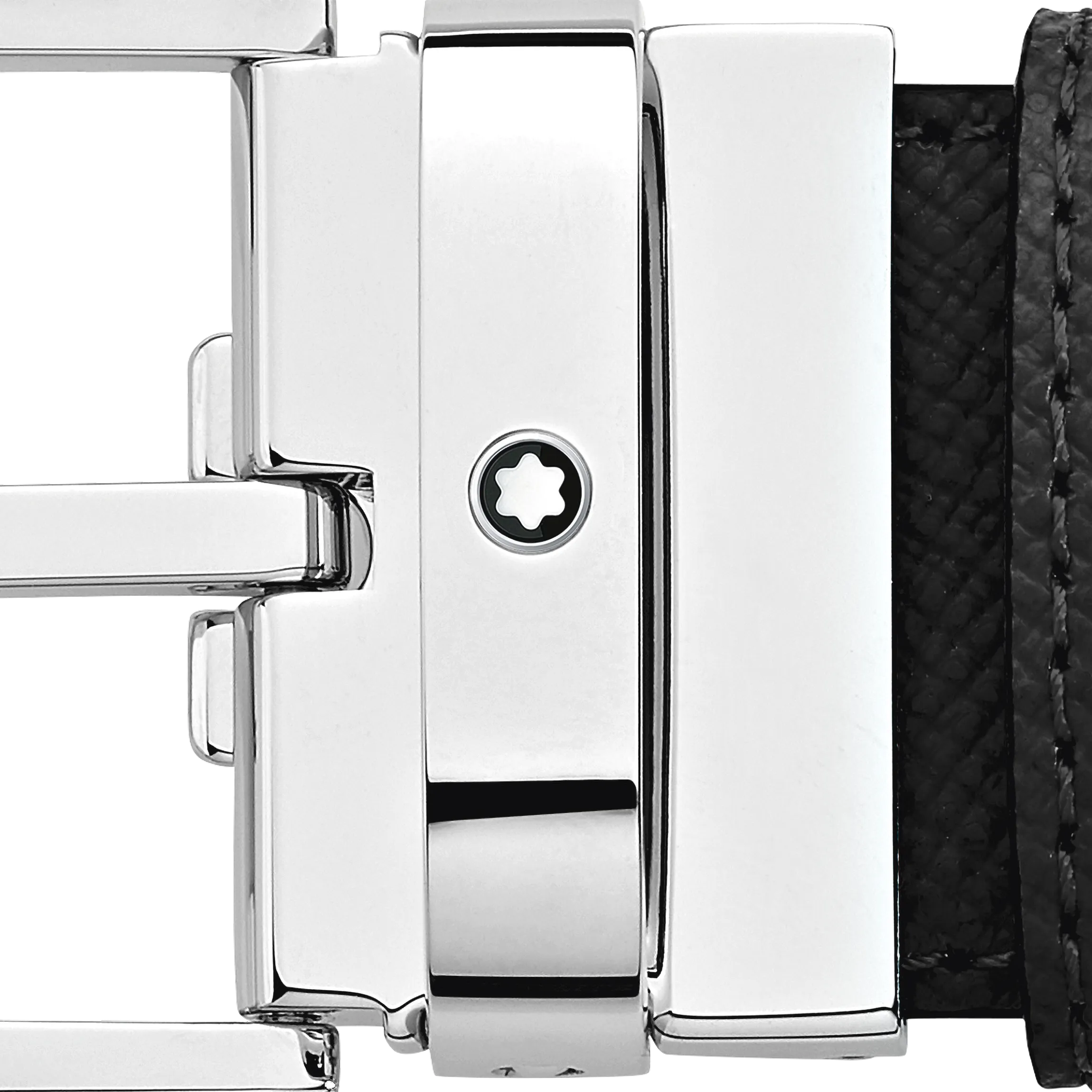 Black/blue 35 mm reversible leather belt