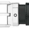 Black/brown 30 mm reversible leather belt