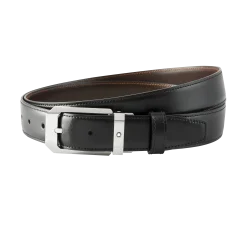 Black/brown 30 mm reversible leather belt