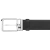 Black 35 mm leather belt
