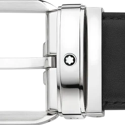 Black 35 mm leather belt