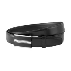 Black 30 mm leather belt