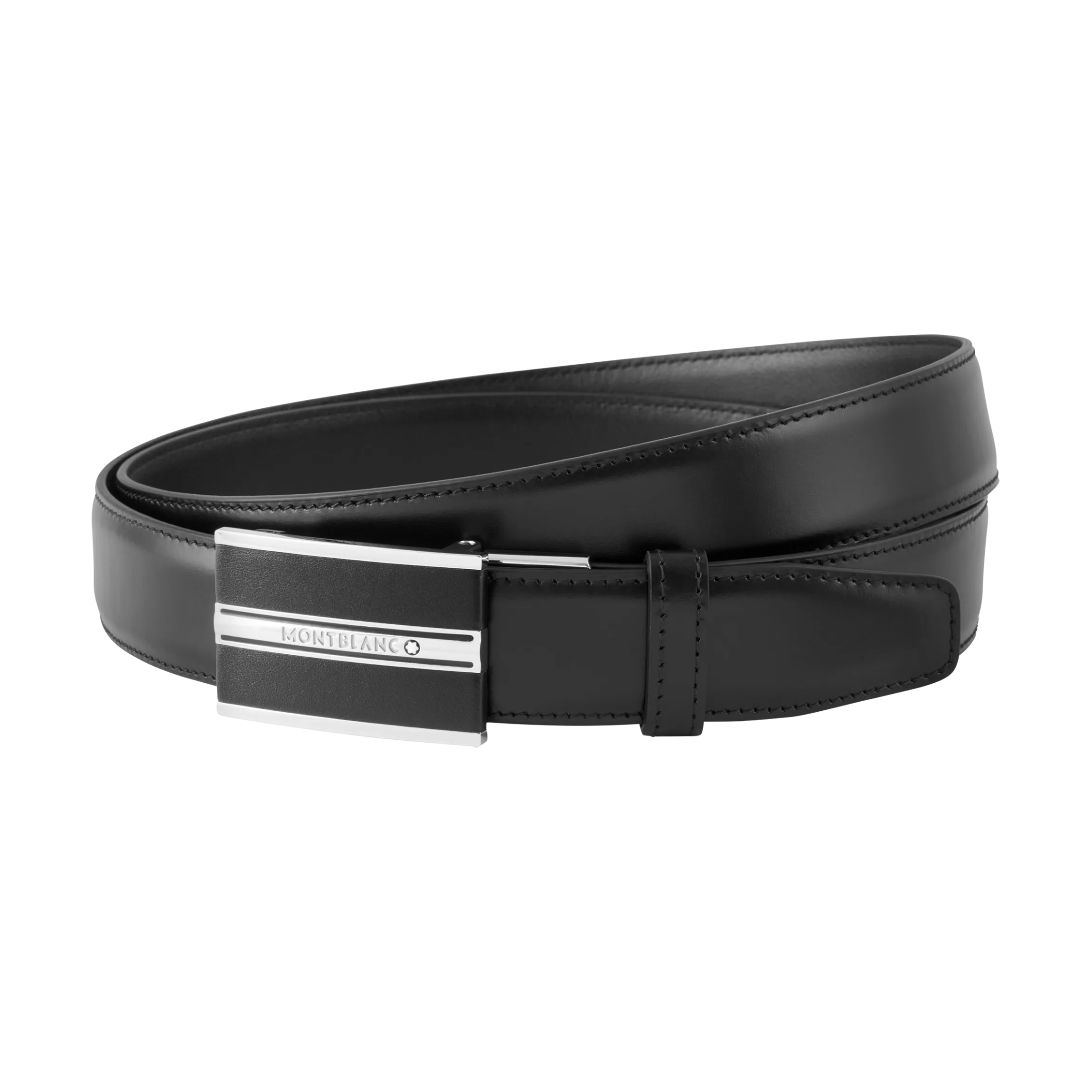 Black 30 mm leather belt