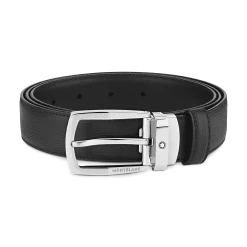 Black 30 mm leather belt
