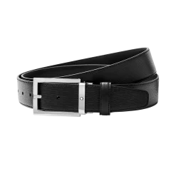 Black 35 mm leather belt
