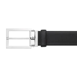 Black 35 mm leather belt