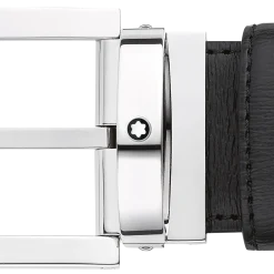 Black 35 mm leather belt
