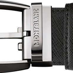 Black 35 mm leather belt