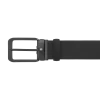 Black 35 mm reversible leather belt