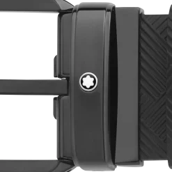 Black 35 mm reversible leather belt