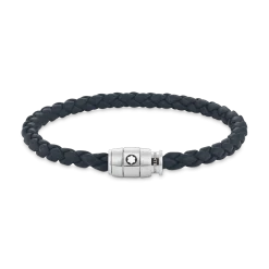 Bracelet Medium, Soft Leather, Avio Blue