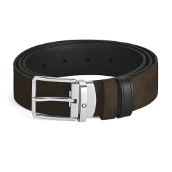 Everyday buckle brown/black 35mm reversible leather belt
