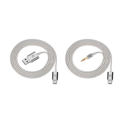 Gray Cable Set for Montblanc MB 01 Headphones