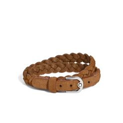 Horseshoe Buckle Adjustable Bracelet in Suede Leather