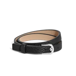 Horseshoe Buckle Adjustable Bracelet in Grain Leather