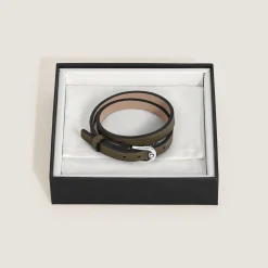 Horseshoe Buckle Adjustable Bracelet in Sartorial Leather