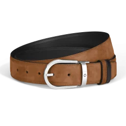 Horseshoe 35 mm Reversible Belt in Suede Leather
