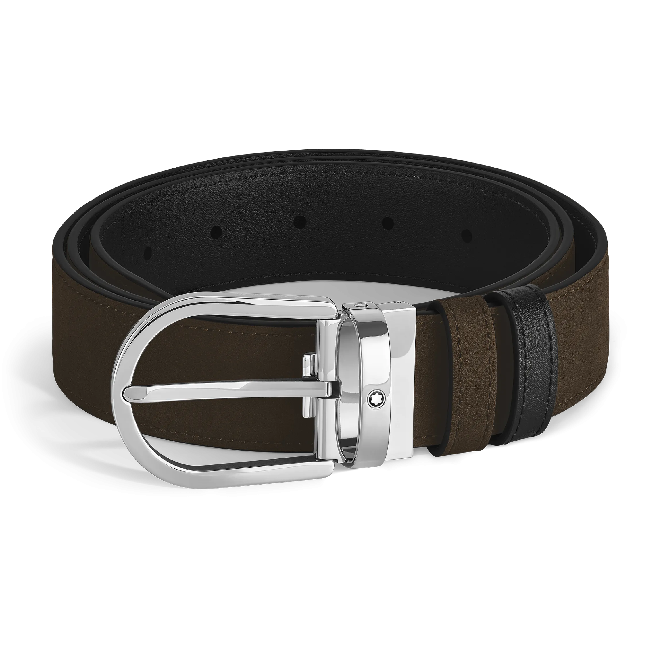 Horseshoe 35 mm Reversible Belt in Suede Leather
