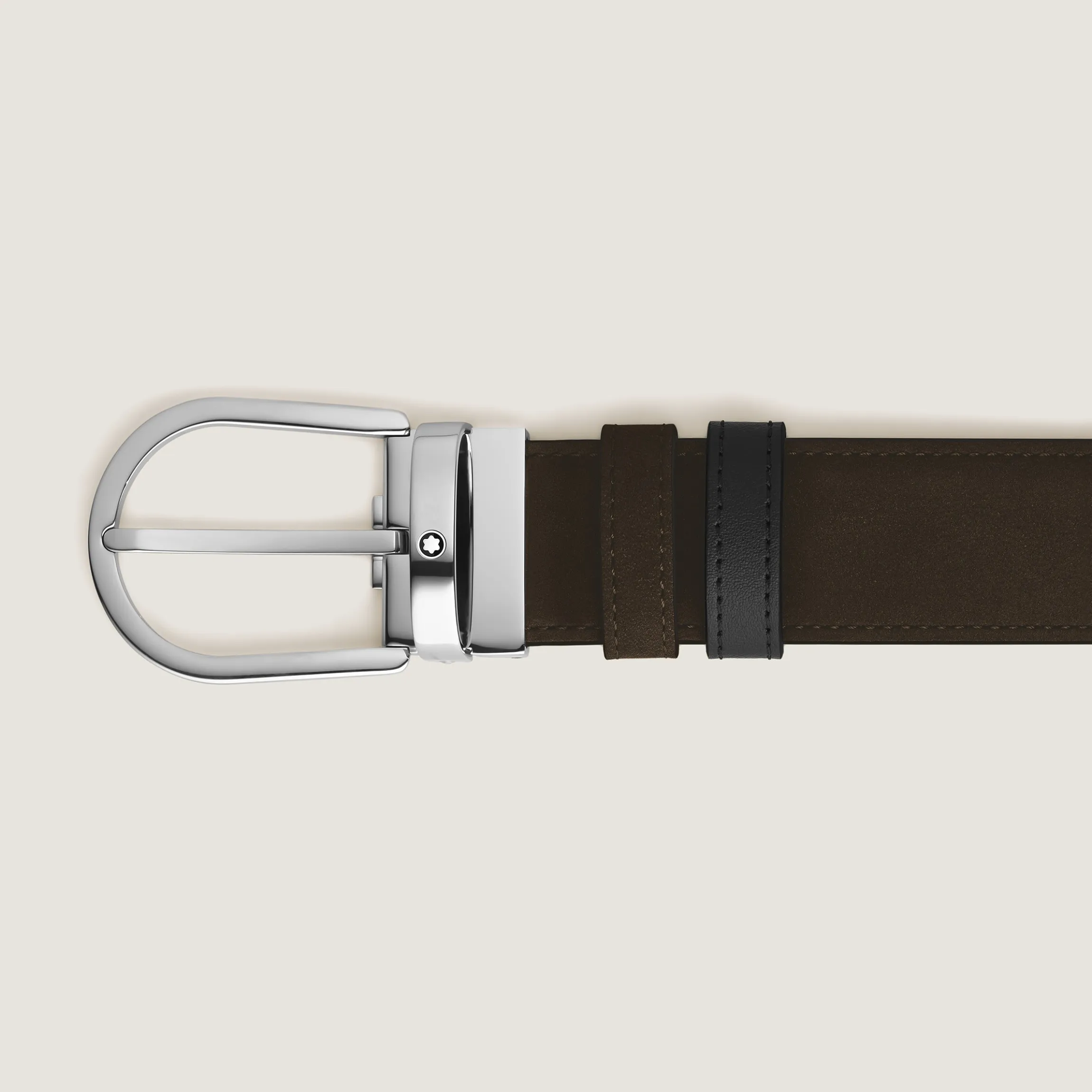 Horseshoe 35 mm Reversible Belt in Suede Leather