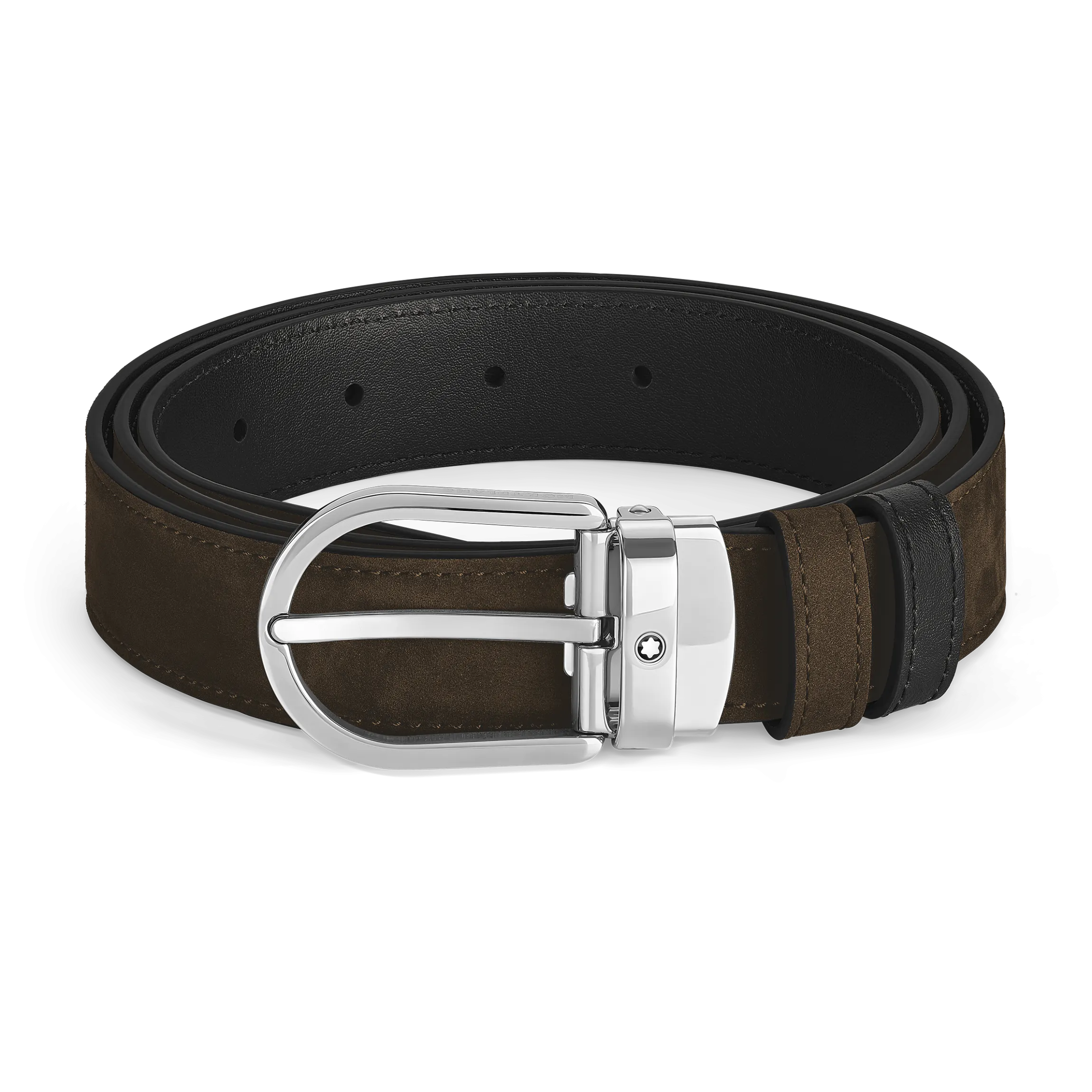 Horseshoe 30 mm Reversible Belt in Suede Leather