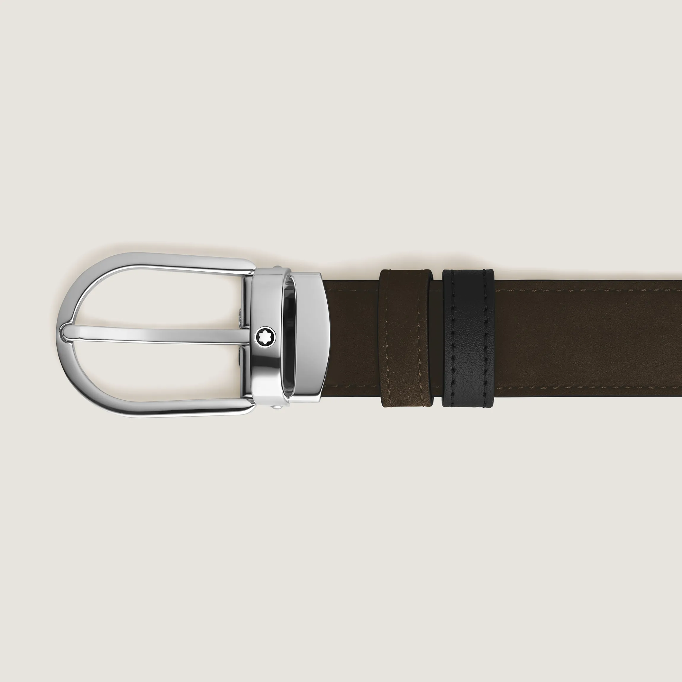 Horseshoe 30 mm Reversible Belt in Suede Leather