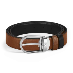 Horseshoe 30 mm Reversible Belt in Sartorial Leather
