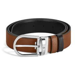Horseshoe 35 mm Reversible Belt in Sartorial Leather