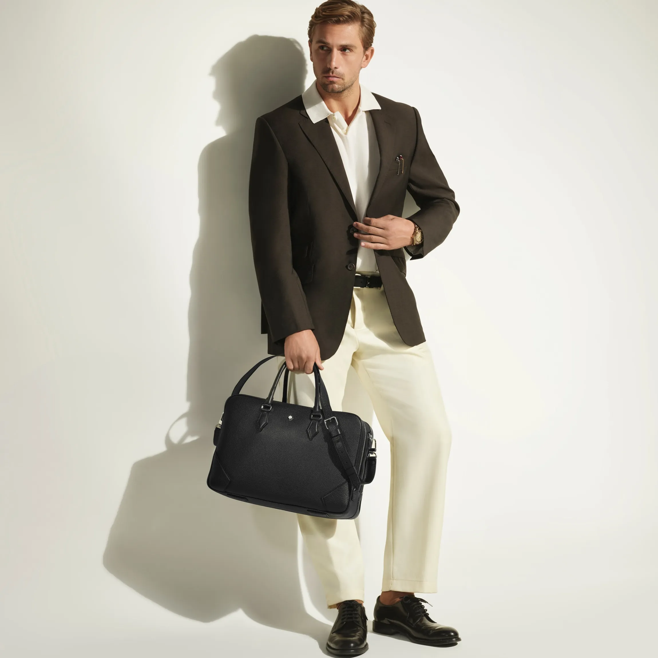 Large Briefcase in Grain Leather