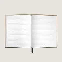 Large Notebook in Corteccia Sfumato Leather, Lined Pages