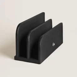 Letter Rack, Saffiano Leather, Black
