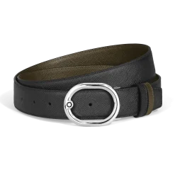 L'Ovale 35 mm Reversible Belt in Sartorial Leather