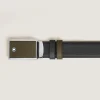 Marquetry Plate 30 mm Reversible Belt in Sartorial Leather