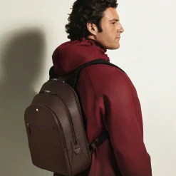 Medium Backpack with 3 Compartments in Sartorial Leather