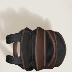 Medium Backpack with 3 Compartments in Sartorial Leather