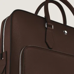 Medium Briefcase with Pocket in Sartorial Leather
