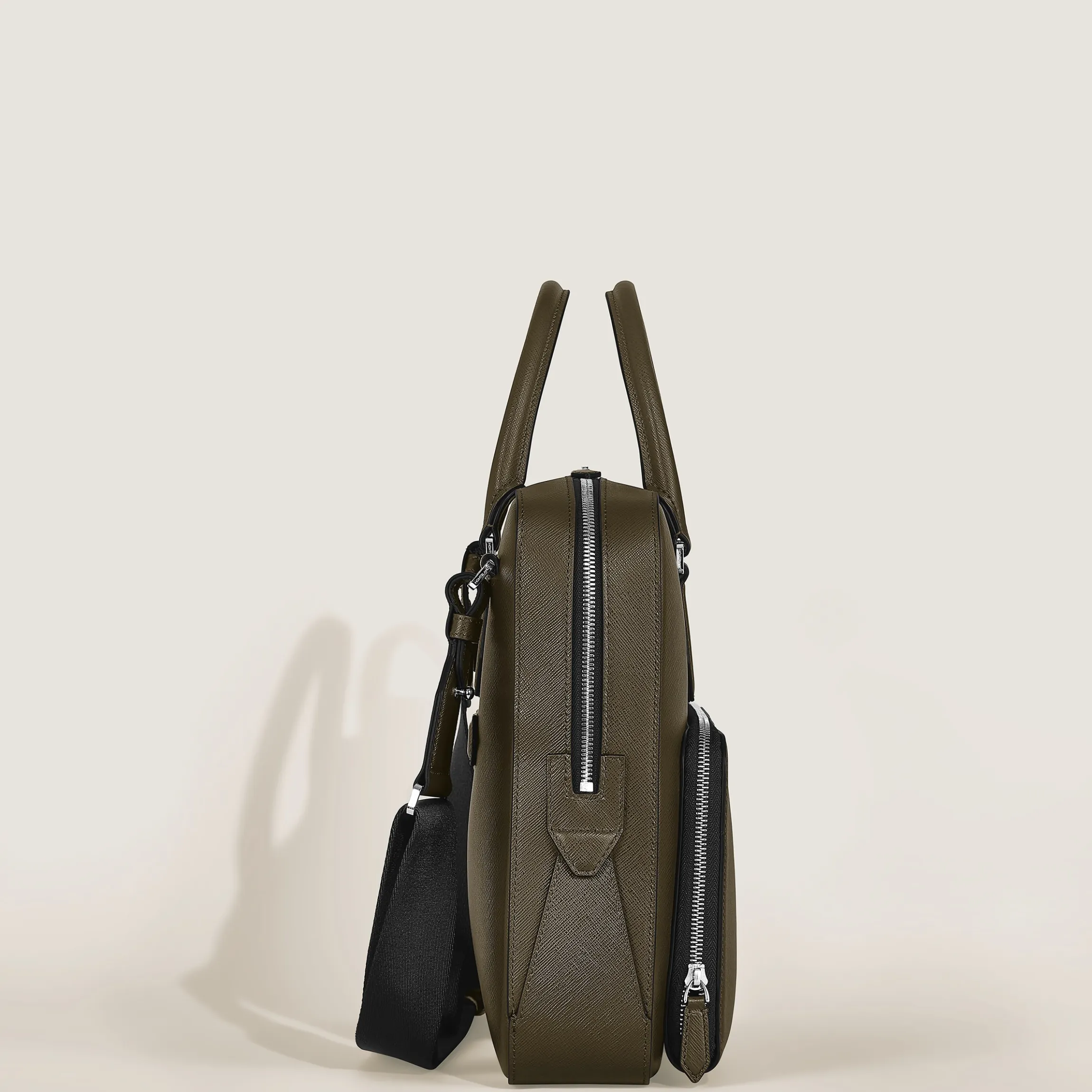 Medium Briefcase with Pocket in Sartorial Leather