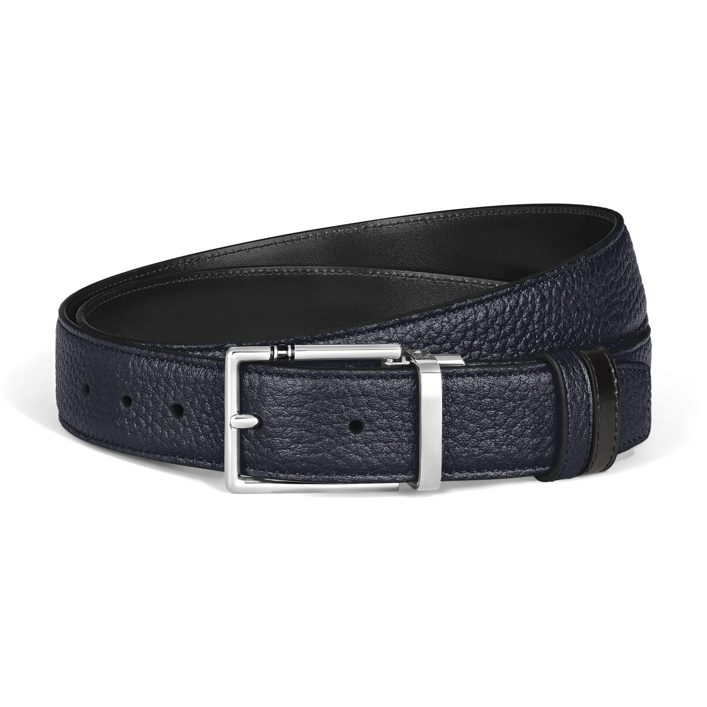 30 mm Reversible Belt in Grain Leather with Rectangular Meisterstück Buckle