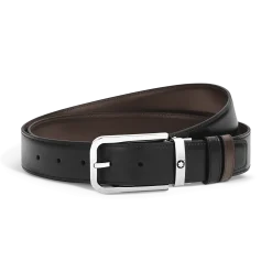 35 mm Reversible Belt in Meisterstück Leather with Rectangular Buckle