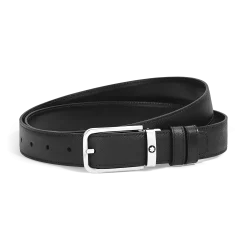 30 mm Reversible Belt in Sartorial Leather with Rectangular Buckle