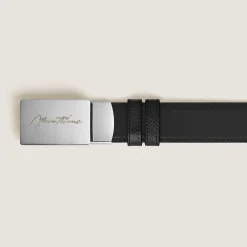 30 mm Reversible Belt in Sartorial Leather with Plate Buckle