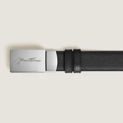 30 mm Reversible Belt in Sartorial Leather with Plate Buckle