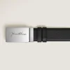 35 mm Reversible Belt in Sartorial Leather with Plate Buckle
