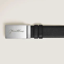 35 mm Reversible Belt in Sartorial Leather with Plate Buckle