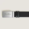 35 mm Reversible Belt in Sartorial Leather with Plate Buckle