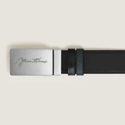 35 mm Reversible Belt in Sartorial Leather with Plate Buckle