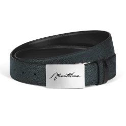 35 mm Reversible Belt in Sartorial Leather with Plate Buckle