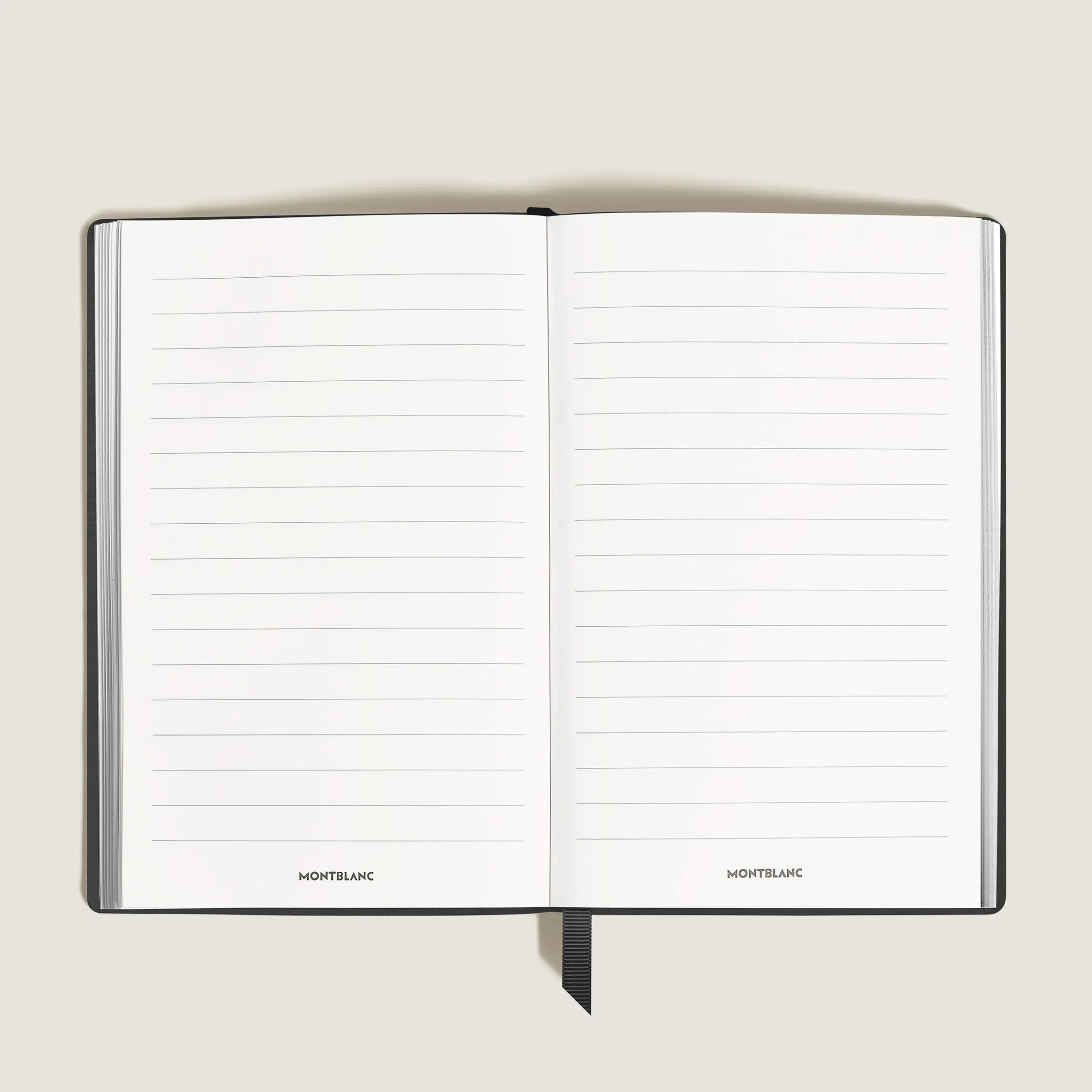 Notebook Large, Black Leather, Black, Lined Pages