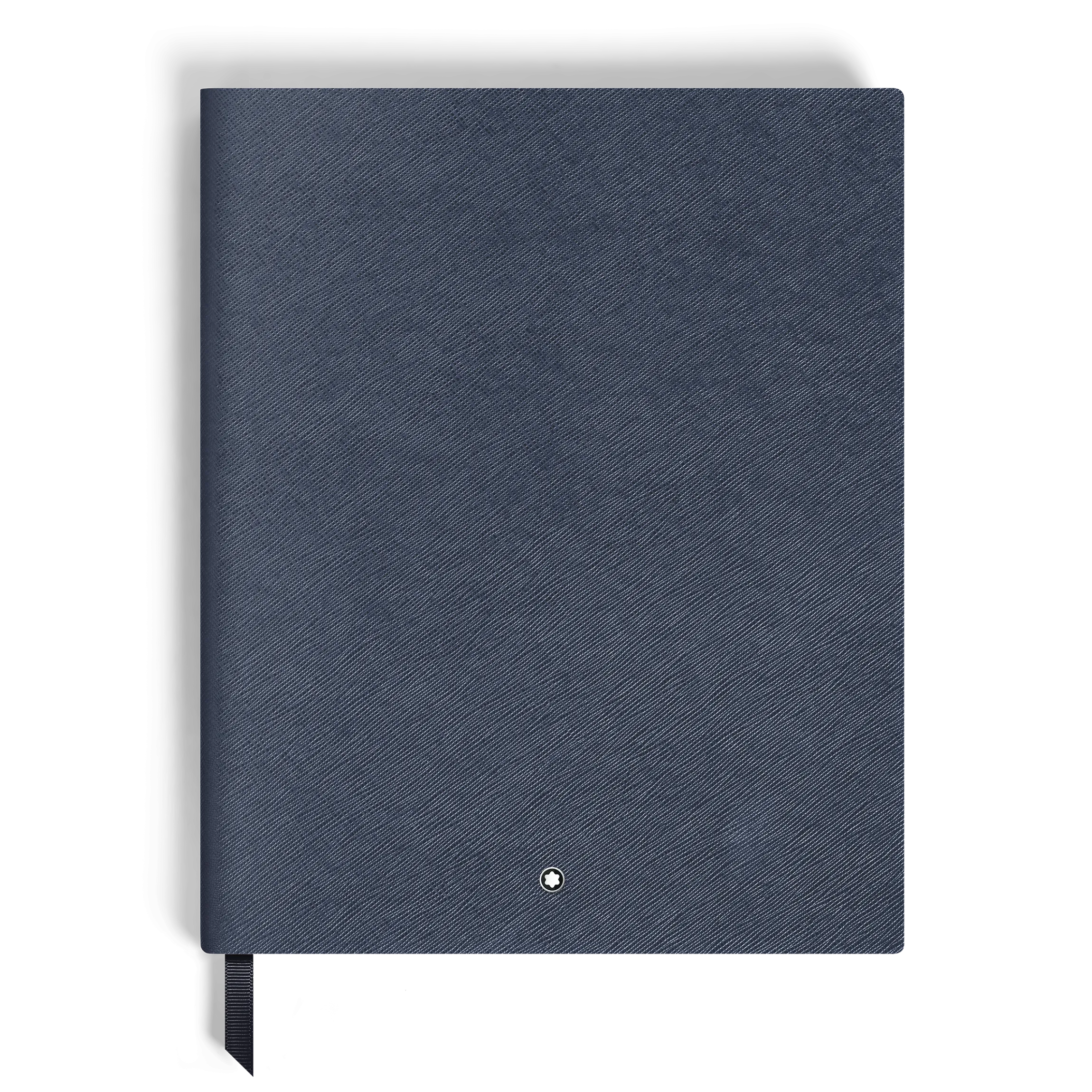 Notebook Large, Saffiano Leather, Blue - Lined Pages