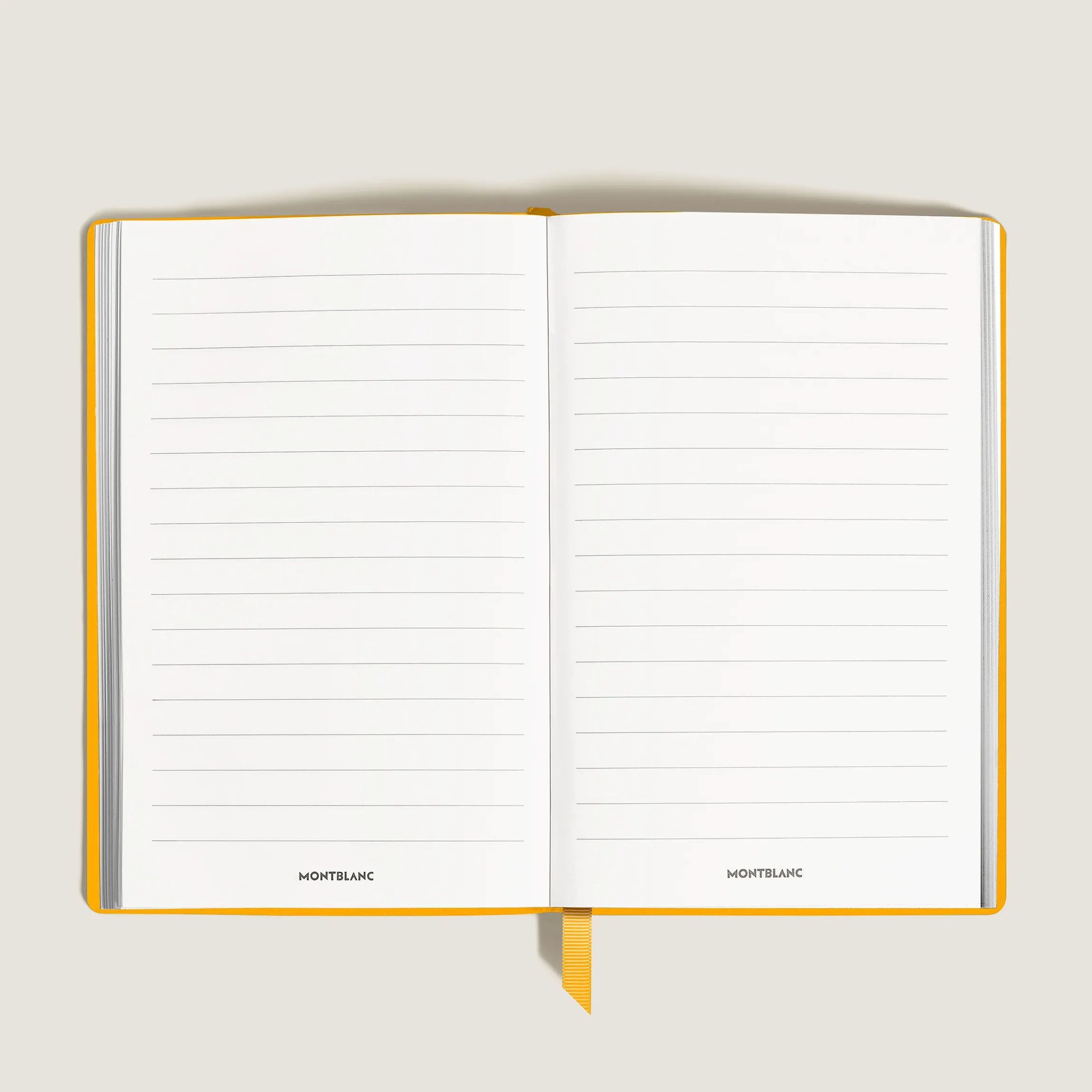 Notebook Large, Saffiano Leather, Modena Yellow - Lined Pages
