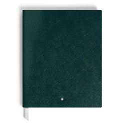 Notebook Large, Saffiano Leather, British Green - Lined Pages
